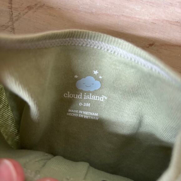 Cloud Island NWOT 3-Pack Baby Sleepers Green, Green, Gray Size 0-3 Months - Picture 9 of 15